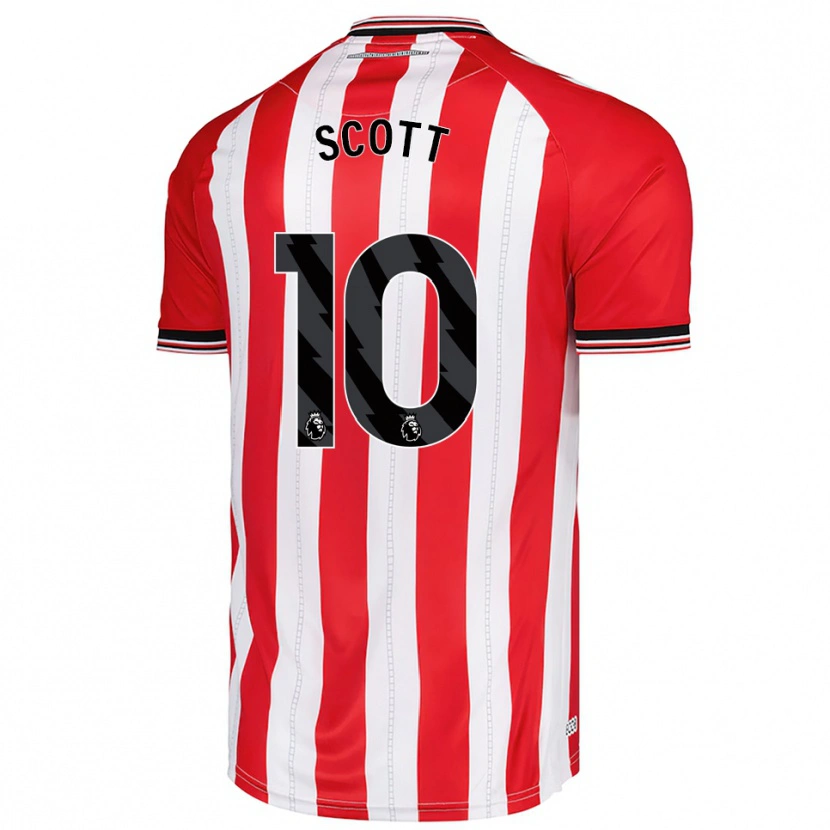 Danxen Enfant Maillot Felix Scott #10 Rouge Blanc Tenues Domicile 2025/26 T-Shirt