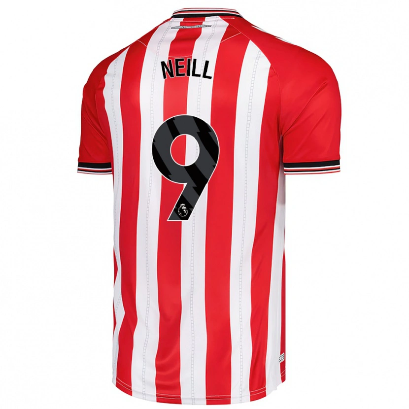 Danxen Enfant Maillot Marcus Neill #9 Rouge Blanc Tenues Domicile 2025/26 T-Shirt