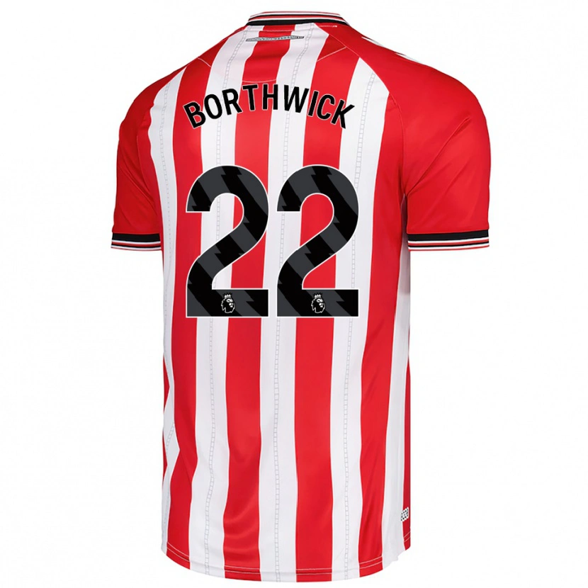 Danxen Enfant Maillot Megan Borthwick #22 Rouge Blanc Tenues Domicile 2025/26 T-Shirt