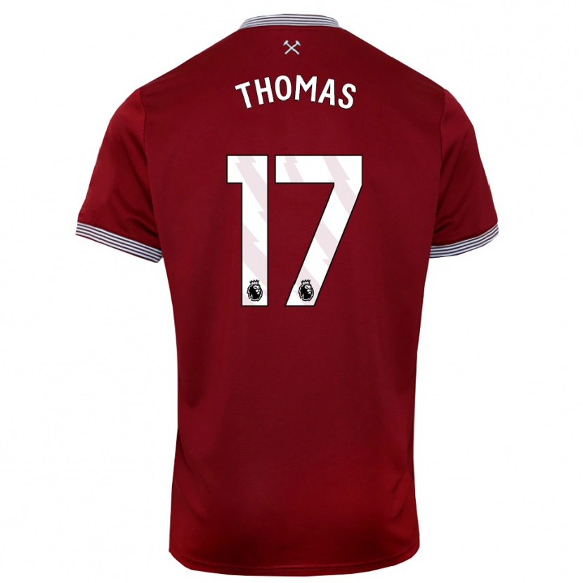 Danxen Enfant Maillot Isaac Thomas #17 Bourgogne Blanc Tenues Domicile 2025/26 T-Shirt