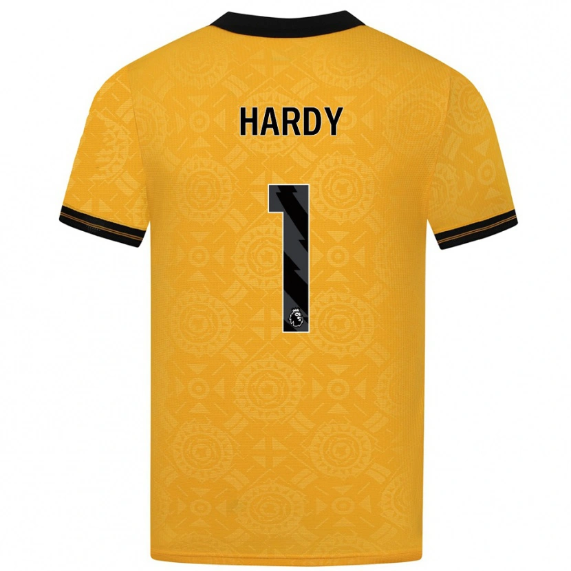 Danxen Enfant Maillot George Hardy #1 Jaune Noir Tenues Domicile 2025/26 T-Shirt