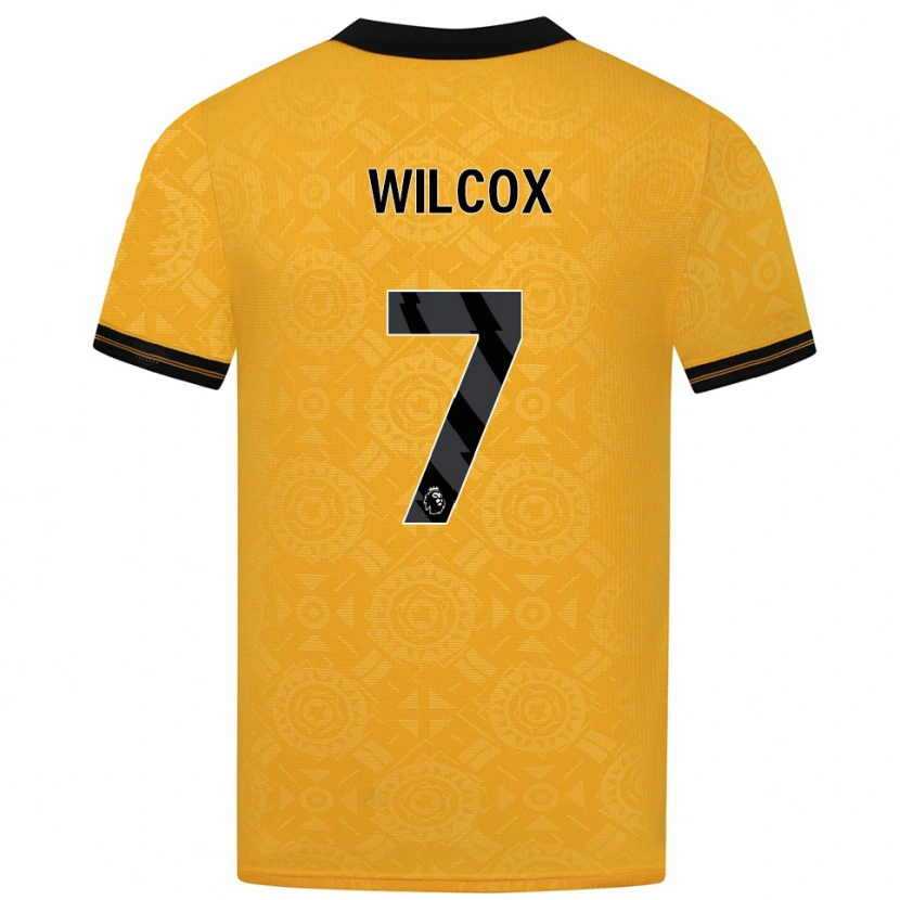 Danxen Enfant Maillot Jake Wilcox #7 Jaune Noir Tenues Domicile 2025/26 T-Shirt