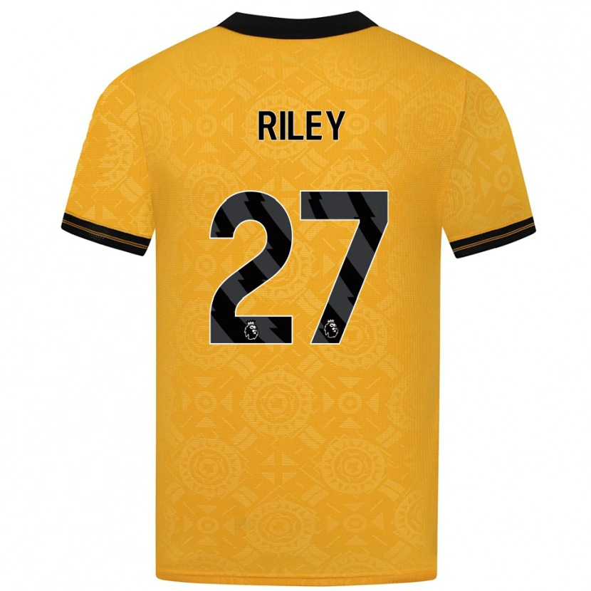 Danxen Enfant Maillot Lauren Riley #27 Jaune Noir Tenues Domicile 2025/26 T-Shirt