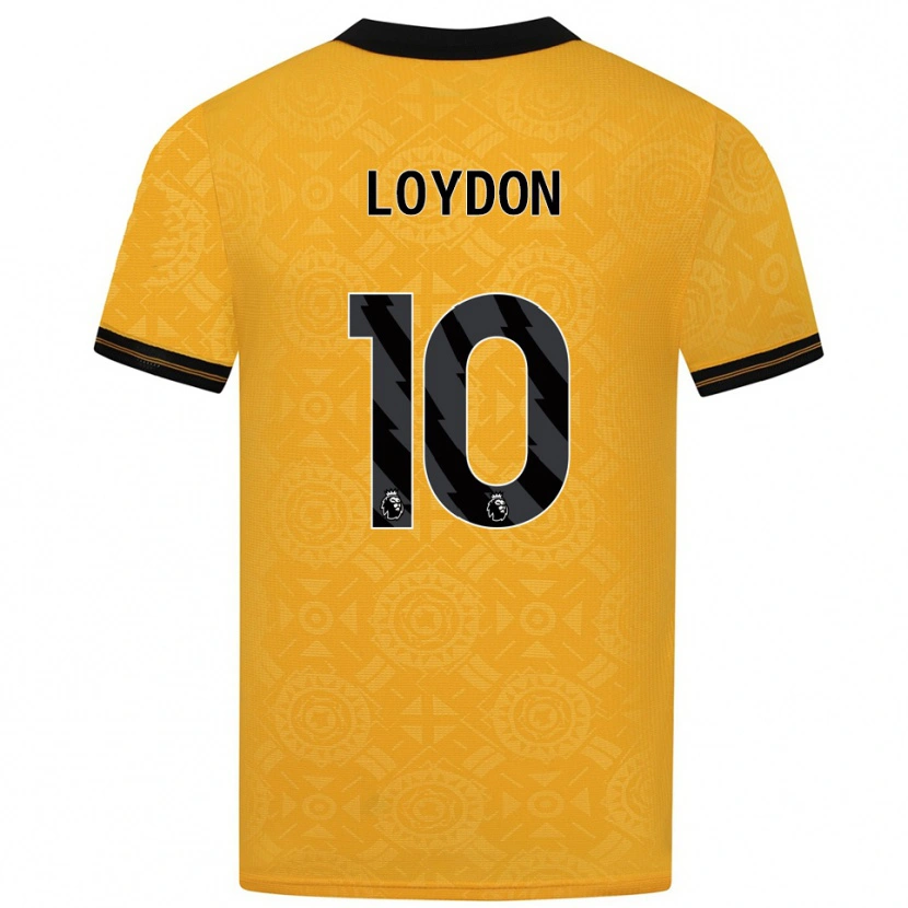 Danxen Enfant Maillot Abi Loydon #10 Jaune Noir Tenues Domicile 2025/26 T-Shirt