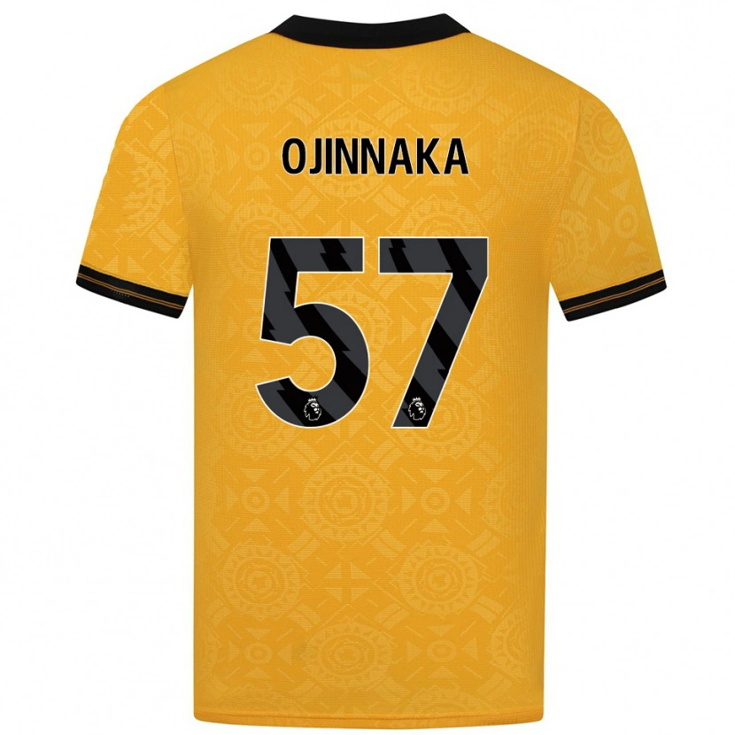 Danxen Enfant Maillot Temple Ojinnaka #57 Jaune Noir Tenues Domicile 2025/26 T-Shirt