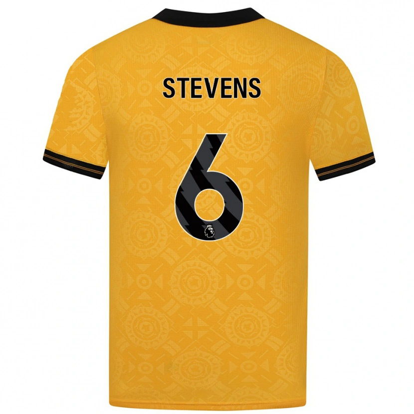 Danxen Enfant Maillot Mason Stevens #6 Jaune Noir Tenues Domicile 2025/26 T-Shirt