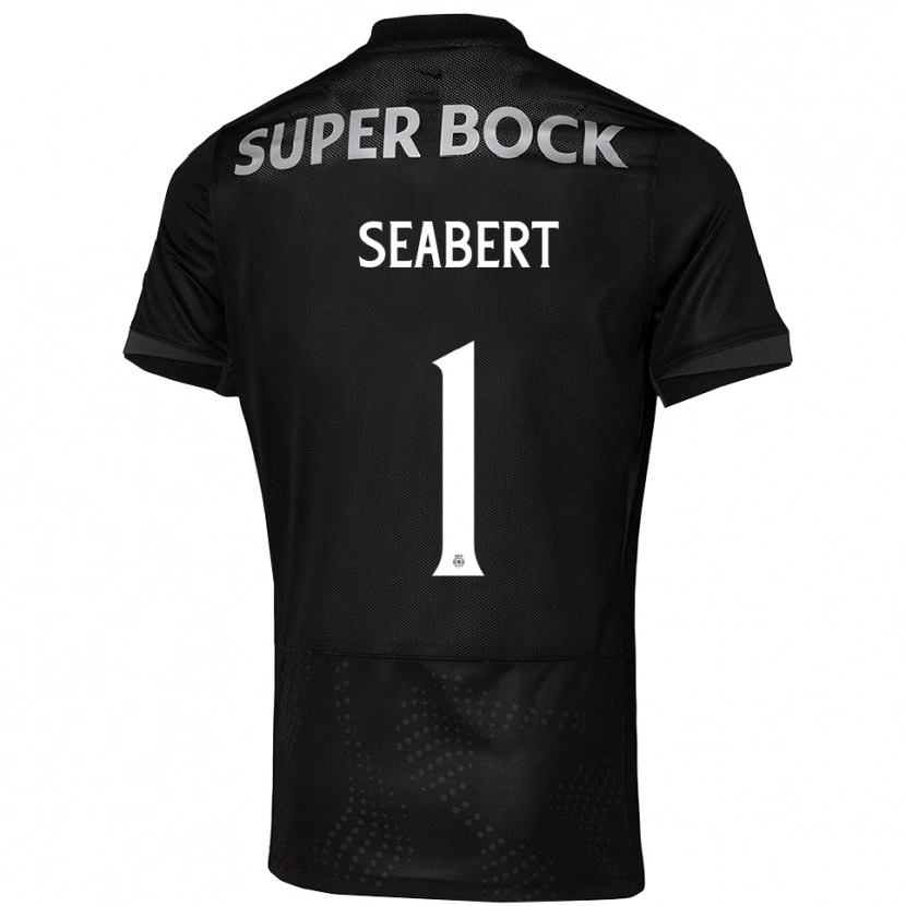 Danxen Enfant Maillot Hannah Grace Seabert #1 Noir Blanc Tenues Extérieur 2025/26 T-Shirt