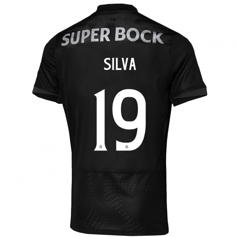 Danxen Enfant Maillot Diana Silva #19 Noir Blanc Tenues Extérieur 2025/26 T-Shirt