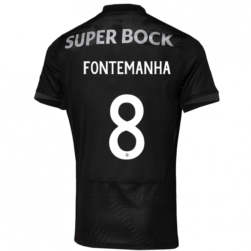 Danxen Enfant Maillot Rita Fontemanha #8 Noir Blanc Tenues Extérieur 2025/26 T-Shirt