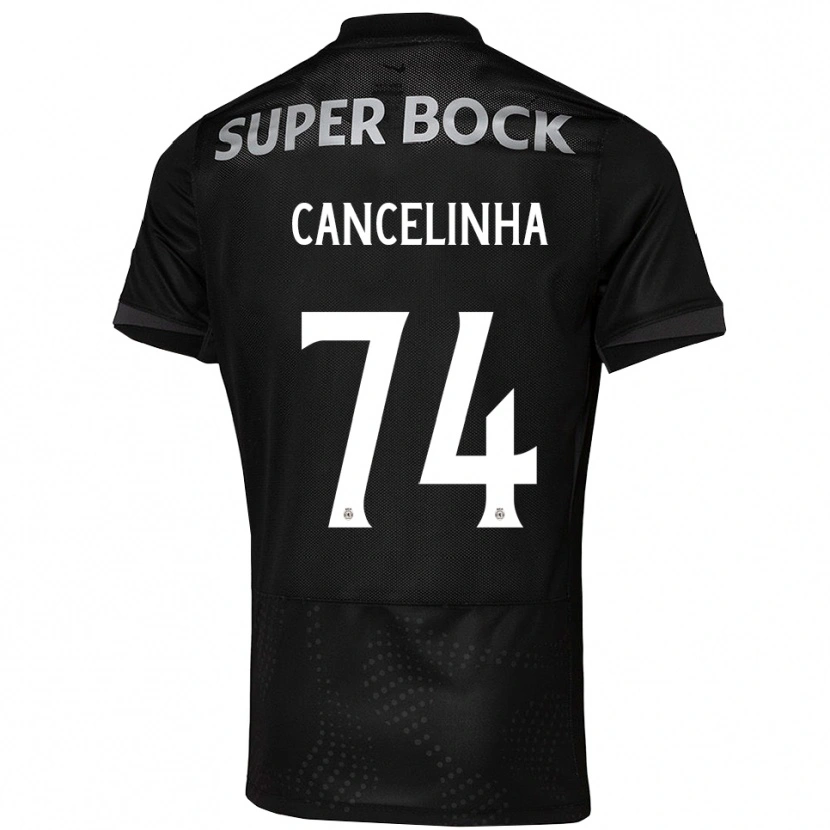 Danxen Enfant Maillot Érica Cancelinha #74 Noir Blanc Tenues Extérieur 2025/26 T-Shirt
