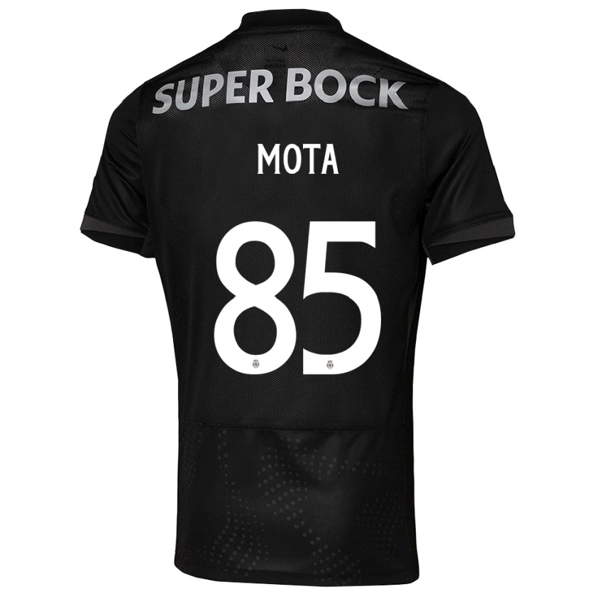 Danxen Enfant Maillot Rafael Mota #85 Noir Blanc Tenues Extérieur 2025/26 T-Shirt