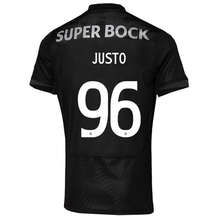 Danxen Enfant Maillot Samuel Justo #96 Noir Blanc Tenues Extérieur 2025/26 T-Shirt
