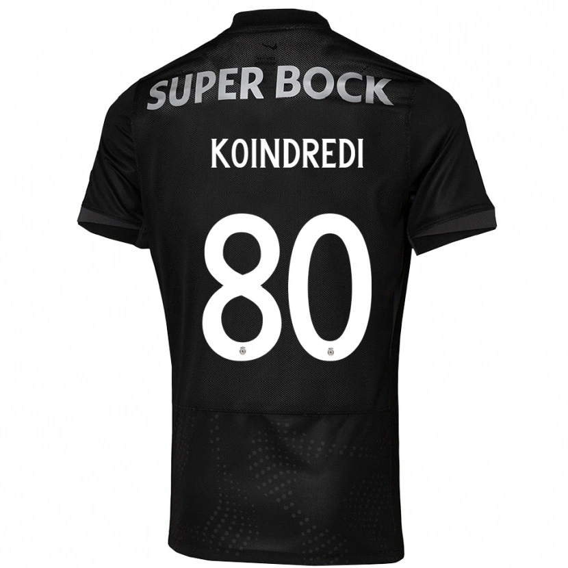 Danxen Enfant Maillot Koba Koindredi #80 Noir Blanc Tenues Extérieur 2025/26 T-Shirt