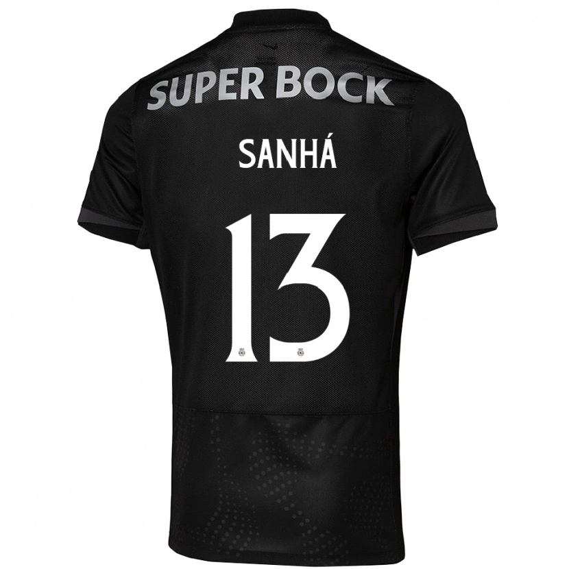 Danxen Enfant Maillot Micael Sanhá #13 Noir Blanc Tenues Extérieur 2025/26 T-Shirt