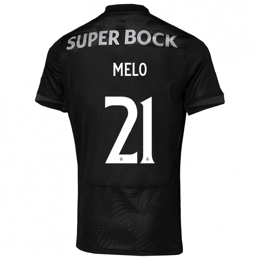 Danxen Enfant Maillot Gabriel Melo #21 Noir Blanc Tenues Extérieur 2025/26 T-Shirt