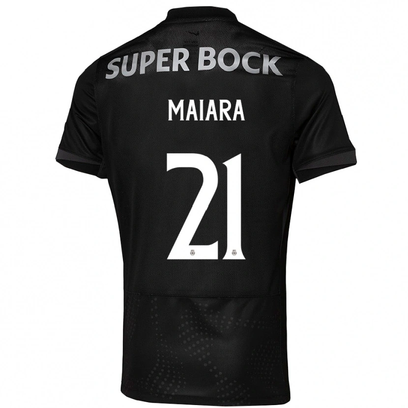 Danxen Enfant Maillot Maiara Carolina Niehues #21 Noir Blanc Tenues Extérieur 2025/26 T-Shirt
