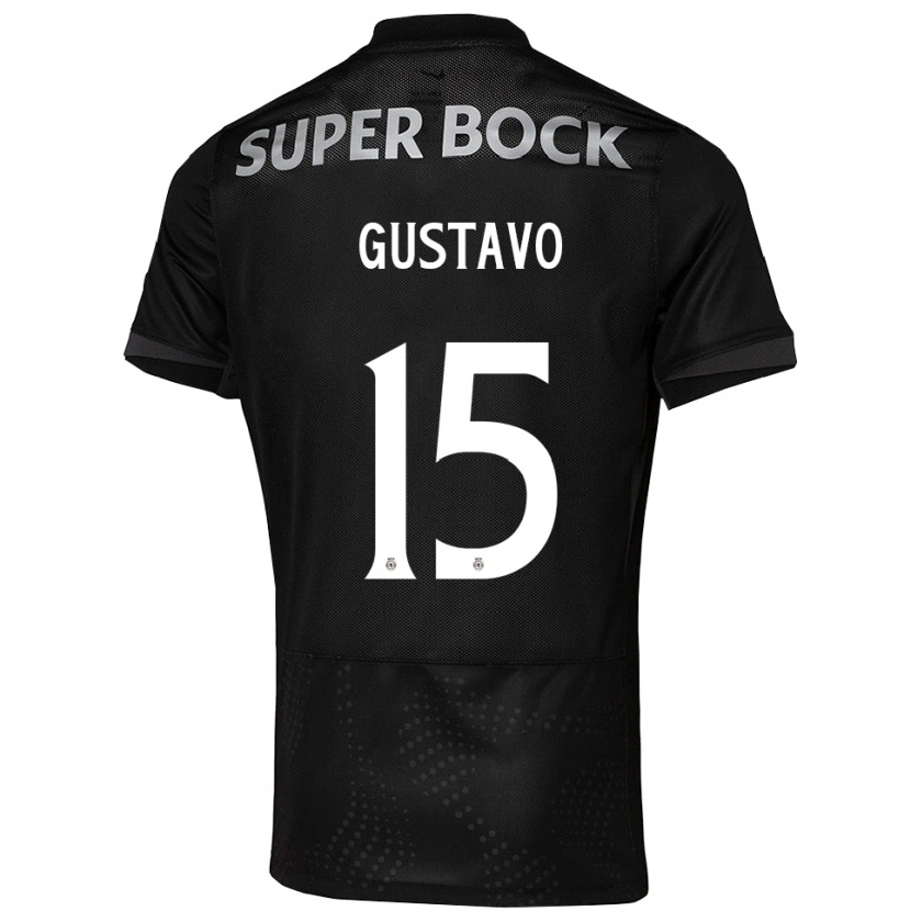 Danxen Enfant Maillot Luís Gustavo #15 Noir Blanc Tenues Extérieur 2025/26 T-Shirt