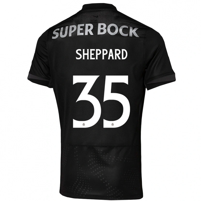 Danxen Enfant Maillot Catriona Sheppard #35 Noir Blanc Tenues Extérieur 2025/26 T-Shirt