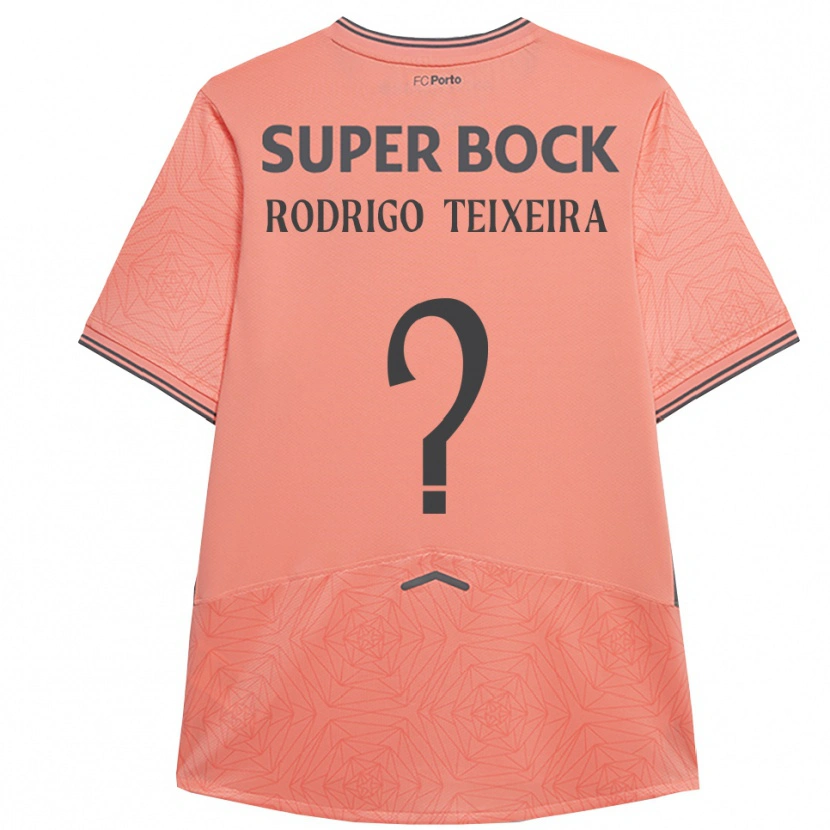 Danxen Enfant Maillot Rodrigo Teixeira #0 Rose Marine Tenues Extérieur 2025/26 T-Shirt