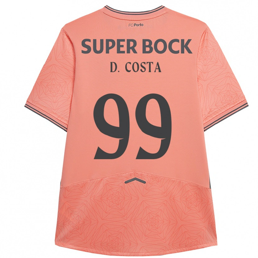 Danxen Enfant Maillot Diogo Costa #99 Rose Marine Tenues Extérieur 2025/26 T-Shirt