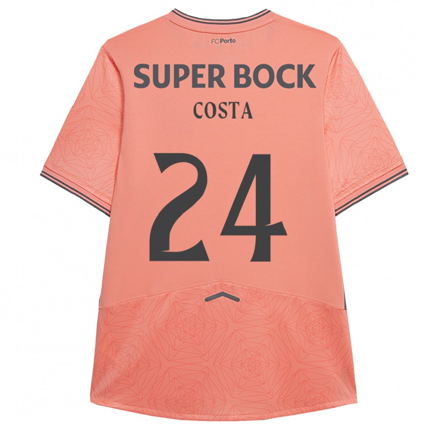 Danxen Enfant Maillot João Costa #24 Rose Marine Tenues Extérieur 2025/26 T-Shirt