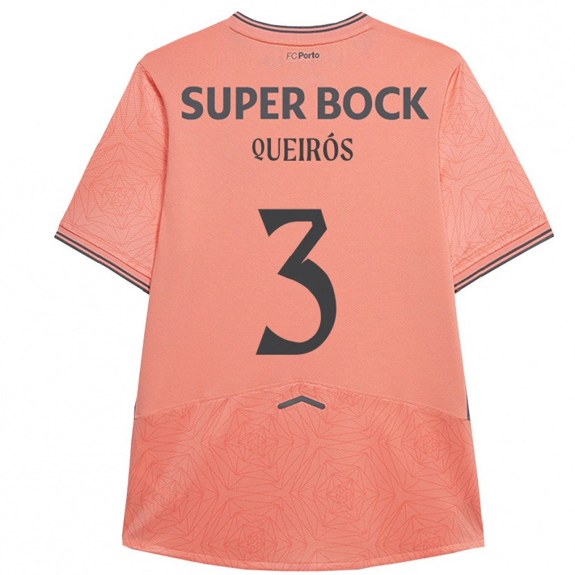 Danxen Enfant Maillot Mariana Queirós #3 Rose Marine Tenues Extérieur 2025/26 T-Shirt