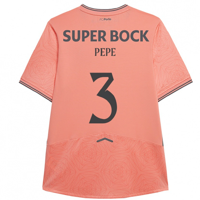 Danxen Enfant Maillot Pepe #3 Rose Marine Tenues Extérieur 2025/26 T-Shirt