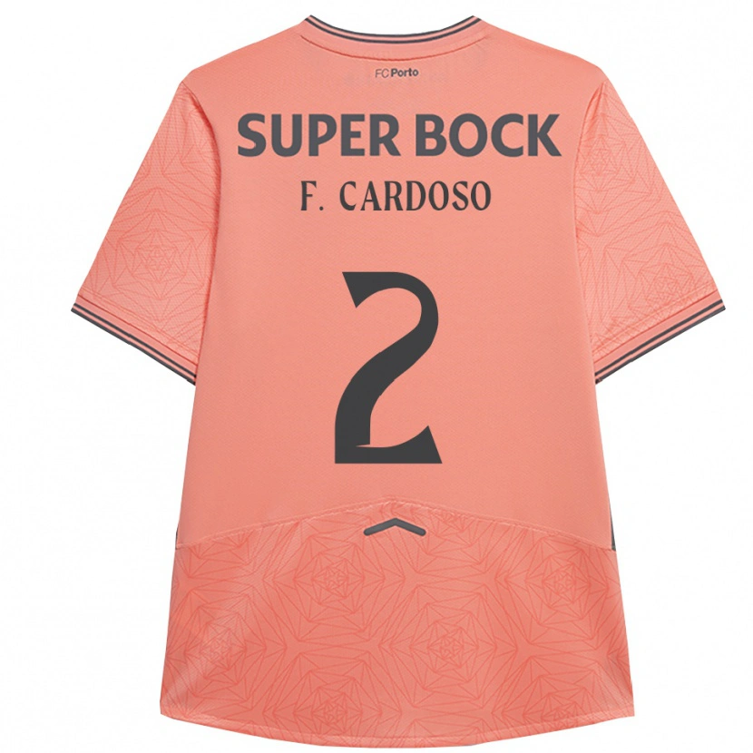 Danxen Enfant Maillot Fábio Cardoso #2 Rose Marine Tenues Extérieur 2025/26 T-Shirt