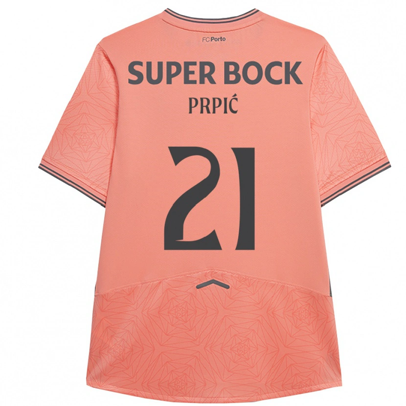 Danxen Enfant Maillot Dominik Prpić #21 Rose Marine Tenues Extérieur 2025/26 T-Shirt