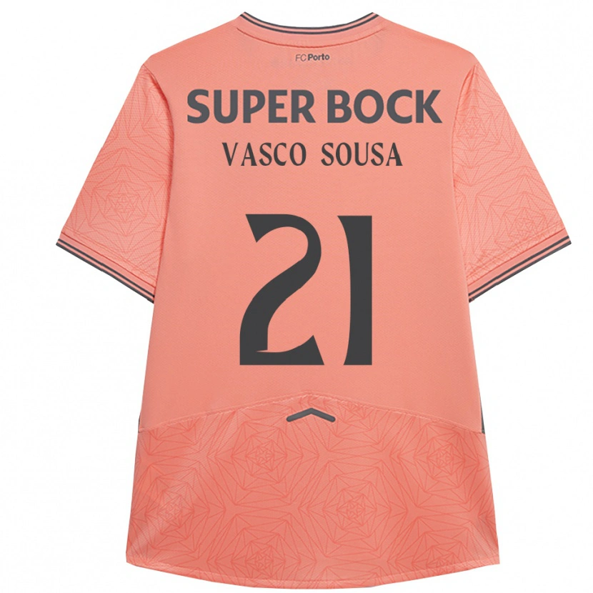 Danxen Enfant Maillot Vasco Sousa #21 Rose Marine Tenues Extérieur 2025/26 T-Shirt