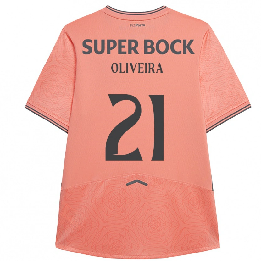 Danxen Enfant Maillot Gonçalo Oliveira #21 Rose Marine Tenues Extérieur 2025/26 T-Shirt