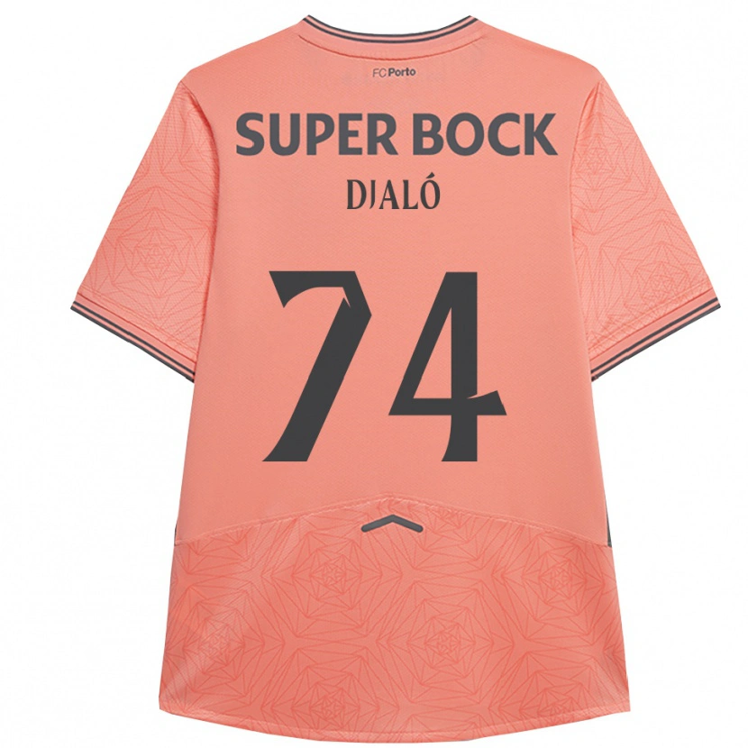 Danxen Enfant Maillot Ussumane Djaló #74 Rose Marine Tenues Extérieur 2025/26 T-Shirt