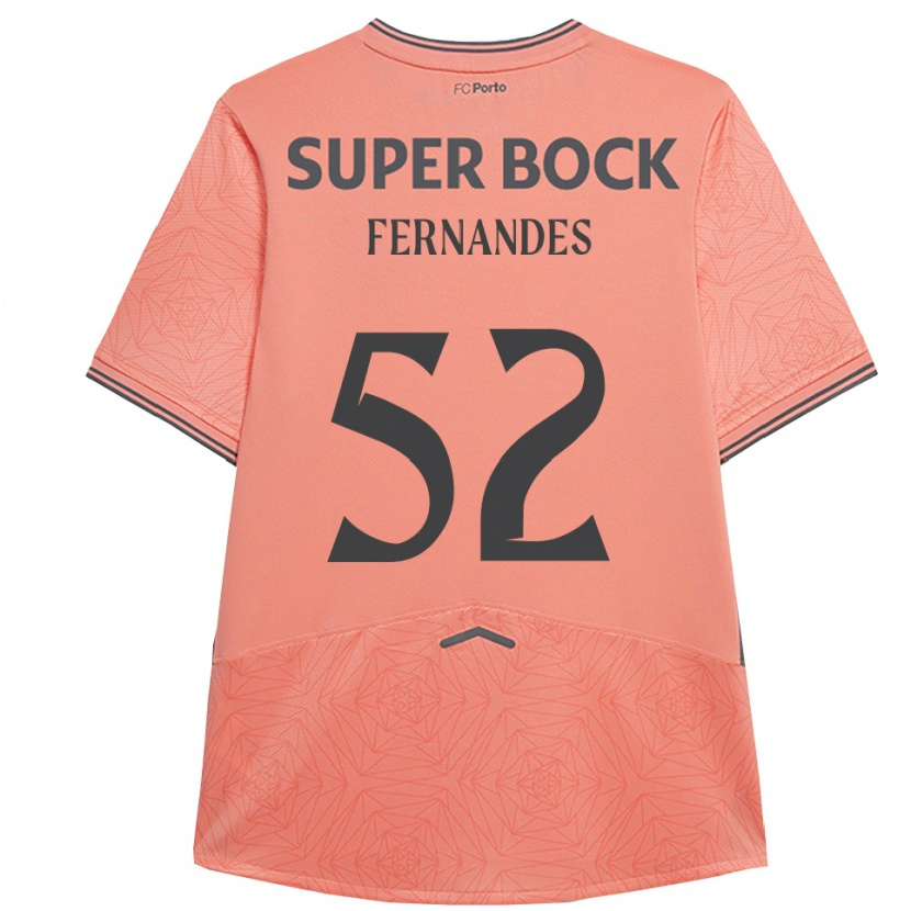 Danxen Enfant Maillot Martim Fernandes #52 Rose Marine Tenues Extérieur 2025/26 T-Shirt