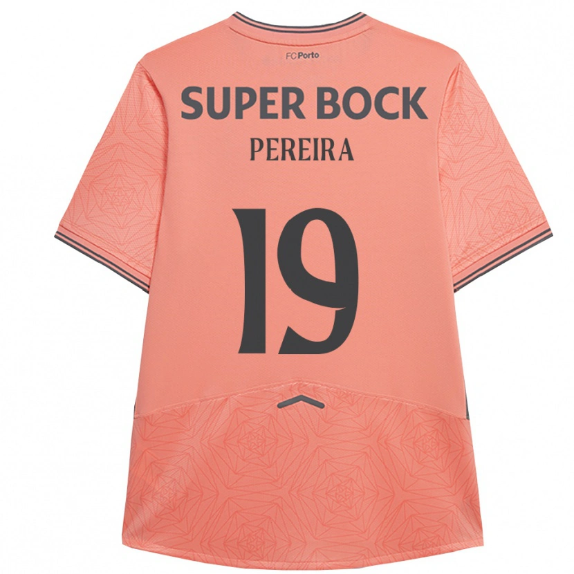Danxen Enfant Maillot João Pereira #19 Rose Marine Tenues Extérieur 2025/26 T-Shirt