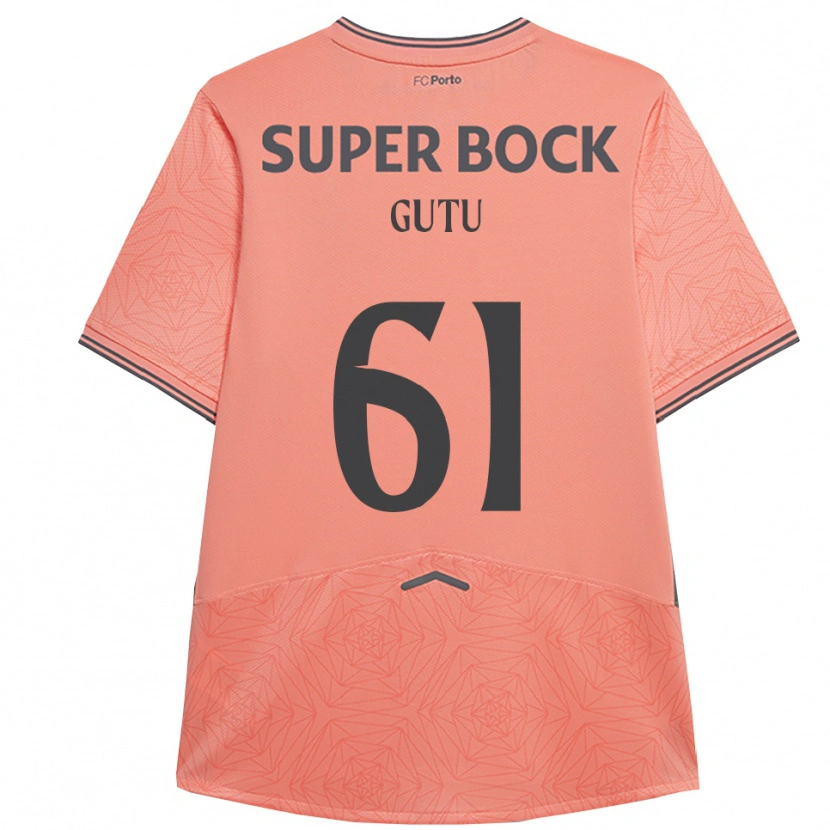 Danxen Enfant Maillot Denis Gutu #61 Rose Marine Tenues Extérieur 2025/26 T-Shirt