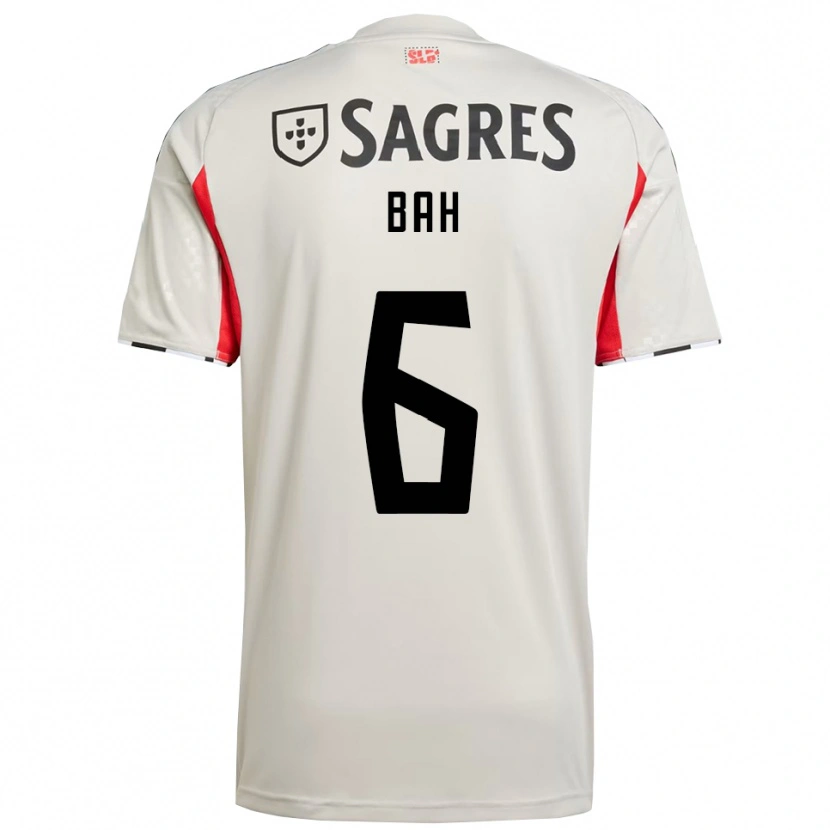 Danxen Enfant Maillot Alexander Bah #6 Blanc Cassé Rouge Tenues Extérieur 2025/26 T-Shirt