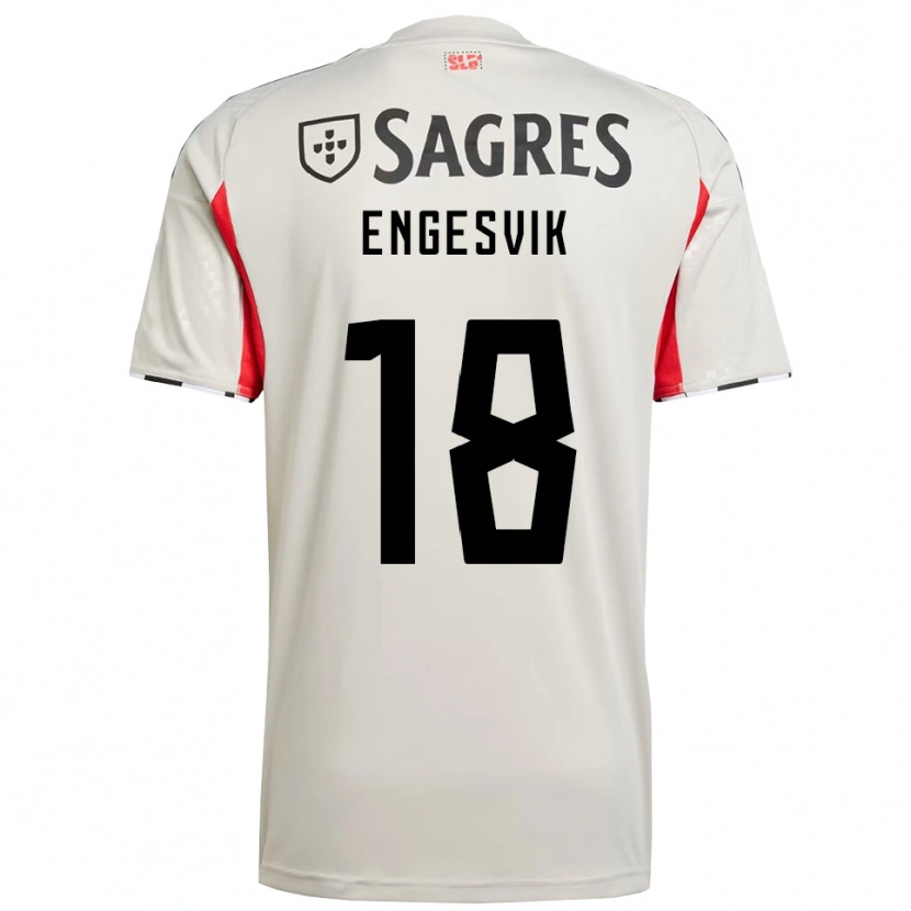 Danxen Enfant Maillot Rakel Engesvik #18 Blanc Cassé Rouge Tenues Extérieur 2025/26 T-Shirt