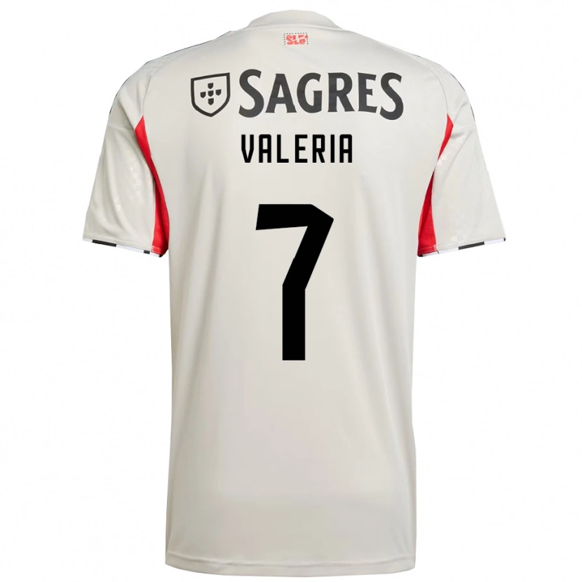 Danxen Enfant Maillot Valeria #7 Blanc Cassé Rouge Tenues Extérieur 2025/26 T-Shirt