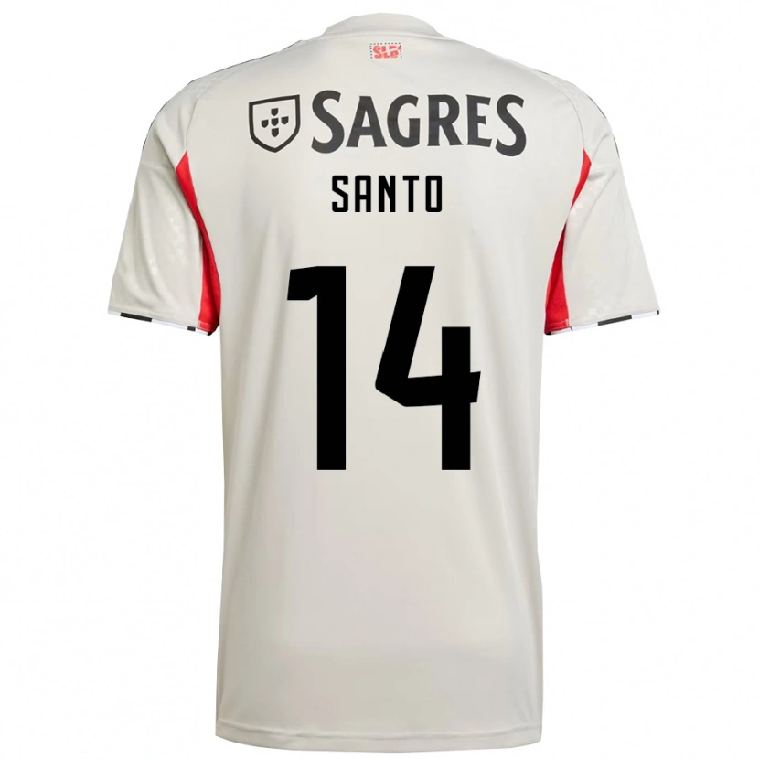 Danxen Enfant Maillot Sandro Santo #14 Blanc Cassé Rouge Tenues Extérieur 2025/26 T-Shirt