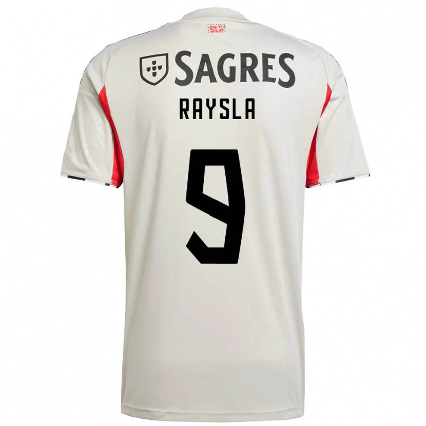 Danxen Enfant Maillot Nycole Raysla #9 Blanc Cassé Rouge Tenues Extérieur 2025/26 T-Shirt
