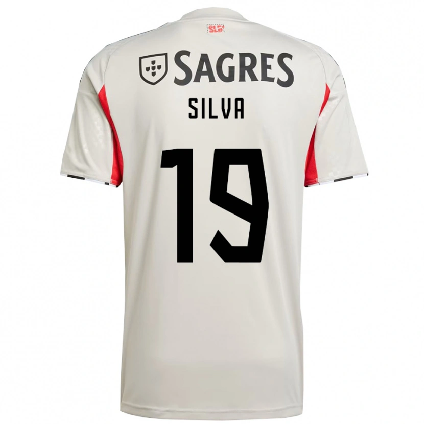 Danxen Enfant Maillot Francisco Silva #19 Blanc Cassé Rouge Tenues Extérieur 2025/26 T-Shirt