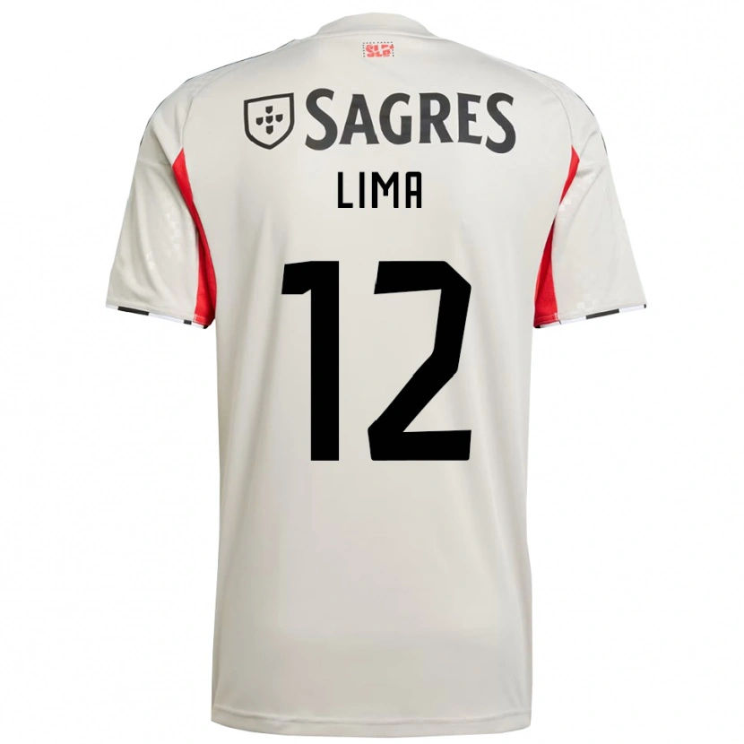 Danxen Enfant Maillot Thaís Lima #12 Blanc Cassé Rouge Tenues Extérieur 2025/26 T-Shirt