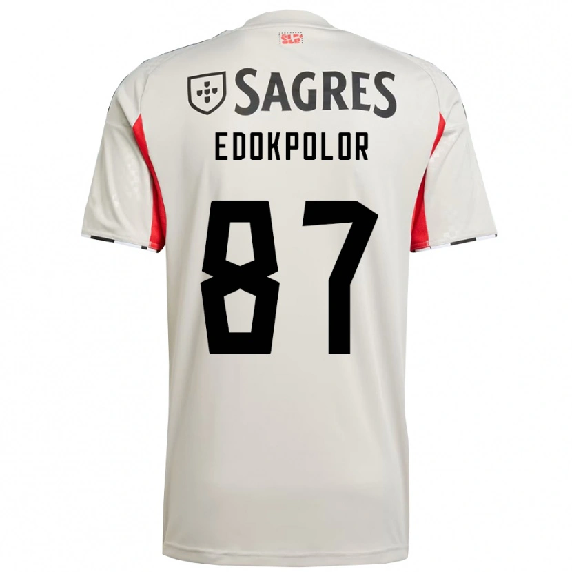 Danxen Enfant Maillot Peter Edokpolor #87 Blanc Cassé Rouge Tenues Extérieur 2025/26 T-Shirt
