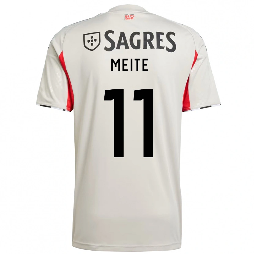 Danxen Enfant Maillot Soualiho Meite #11 Blanc Cassé Rouge Tenues Extérieur 2025/26 T-Shirt