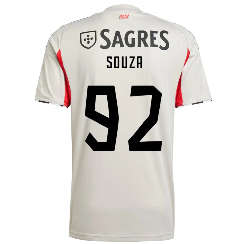 Danxen Enfant Maillot Pedro Souza #92 Blanc Cassé Rouge Tenues Extérieur 2025/26 T-Shirt