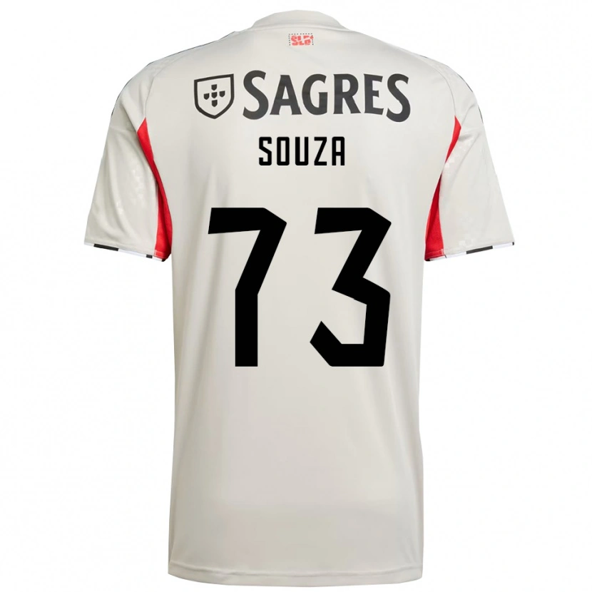 Danxen Enfant Maillot Beni Souza #73 Blanc Cassé Rouge Tenues Extérieur 2025/26 T-Shirt