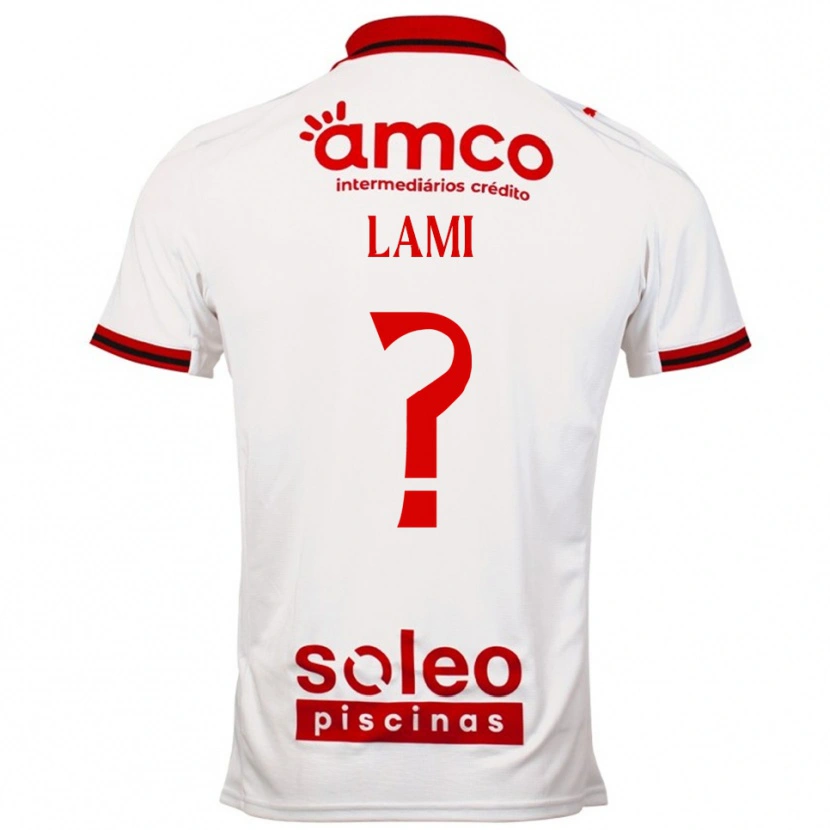 Danxen Enfant Maillot Dário Lami #0 Blanc Rouge Tenues Extérieur 2025/26 T-Shirt