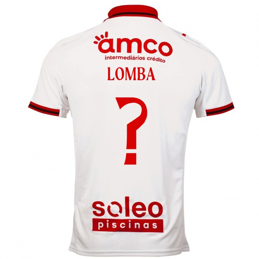 Danxen Enfant Maillot João Lomba #0 Blanc Rouge Tenues Extérieur 2025/26 T-Shirt