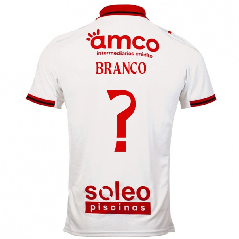 Danxen Enfant Maillot António Branco #0 Blanc Rouge Tenues Extérieur 2025/26 T-Shirt