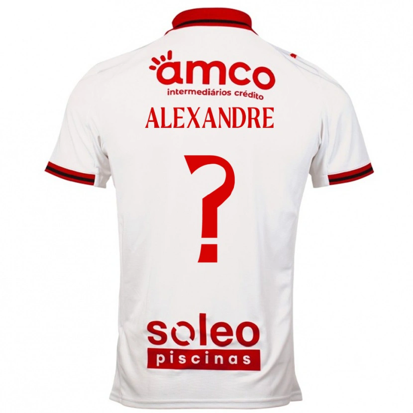 Danxen Enfant Maillot Daniel Alexandre #0 Blanc Rouge Tenues Extérieur 2025/26 T-Shirt